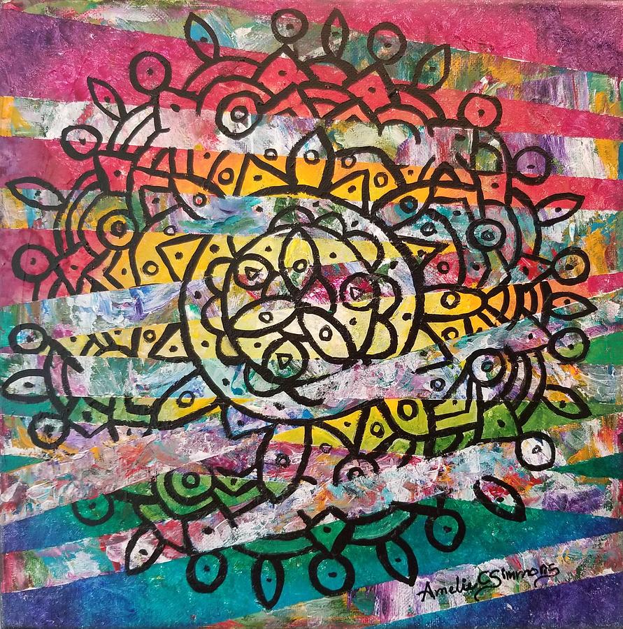 Fractured Meditation Painting by Amelie Simmons