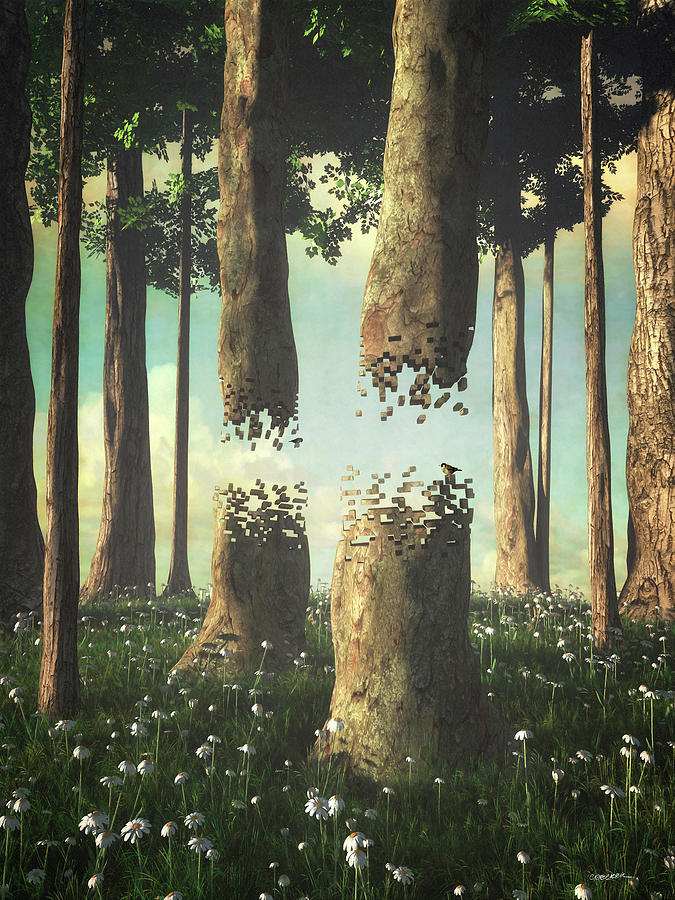 Fragmentary Forest Digital Art by Cynthia Decker