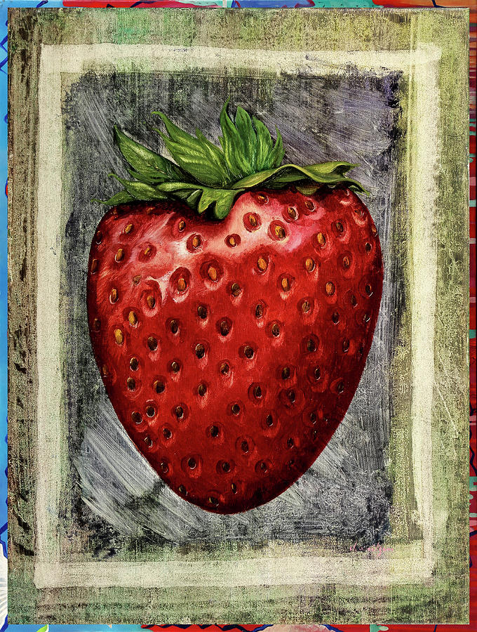 Strawberry Painting - Fragola by Guido Borelli