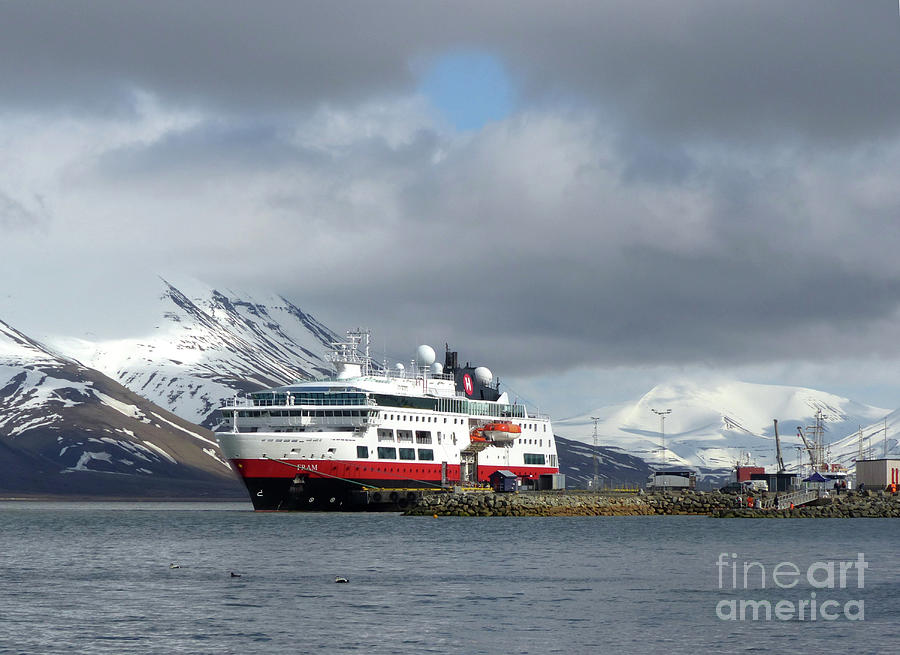 Fram - Arctic Cruise Ship at Longyearbyen Photograph by Phil Banks ...