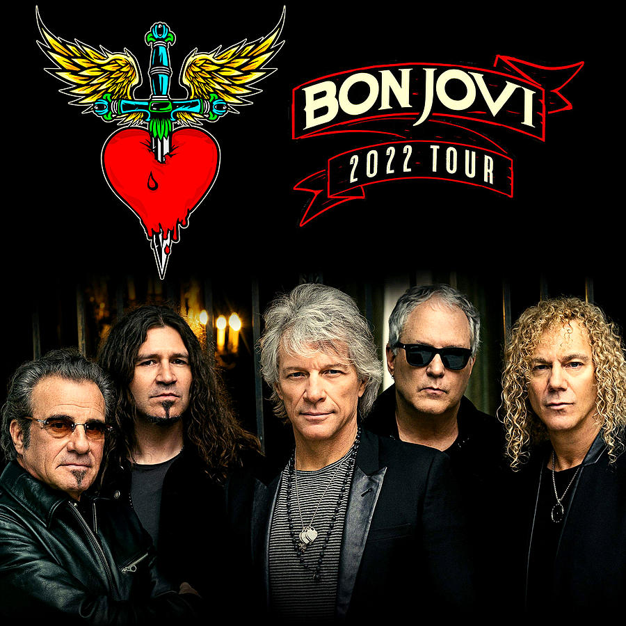 Frame Print Bon Jovi Tour 2022 Iy22 Digital Art By Indah Yose - Fine 