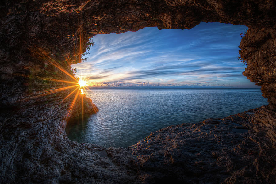 Framed Sunrise Photograph by Brad Bellisle