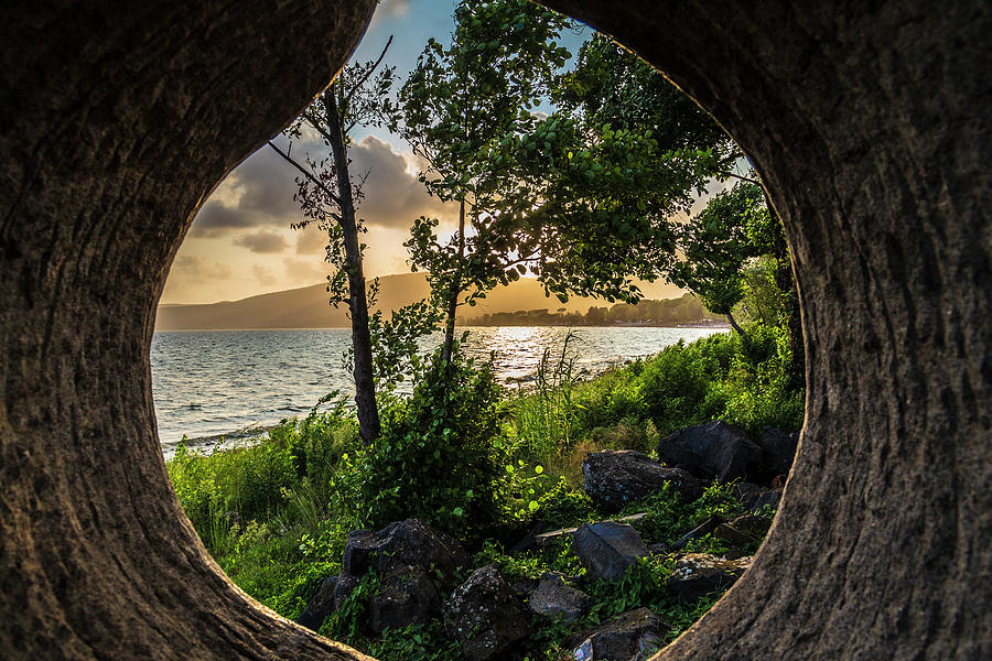 Framed view of Lake Bracciano Photograph by Fabiano Di Paolo