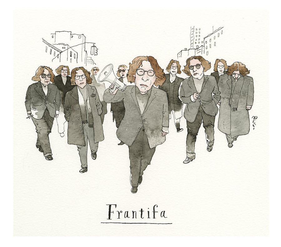 Fran Lebowitz Takes To The Streets Painting by Barry Blitt