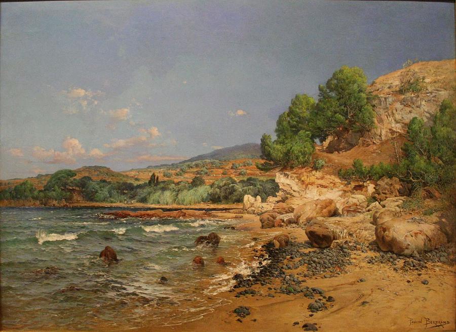 Francais Anse du Pradon environs de Toulon Painting by Paulin Bertrand