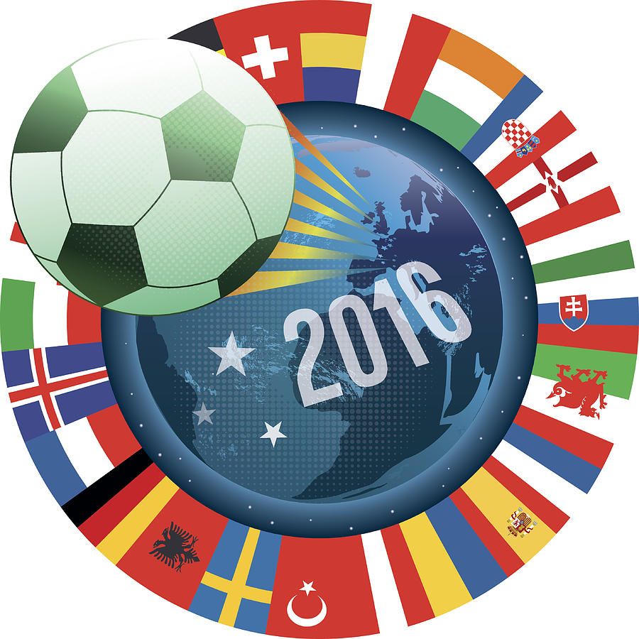 France Soccer Label With World Map And International Flags Drawing by Golero