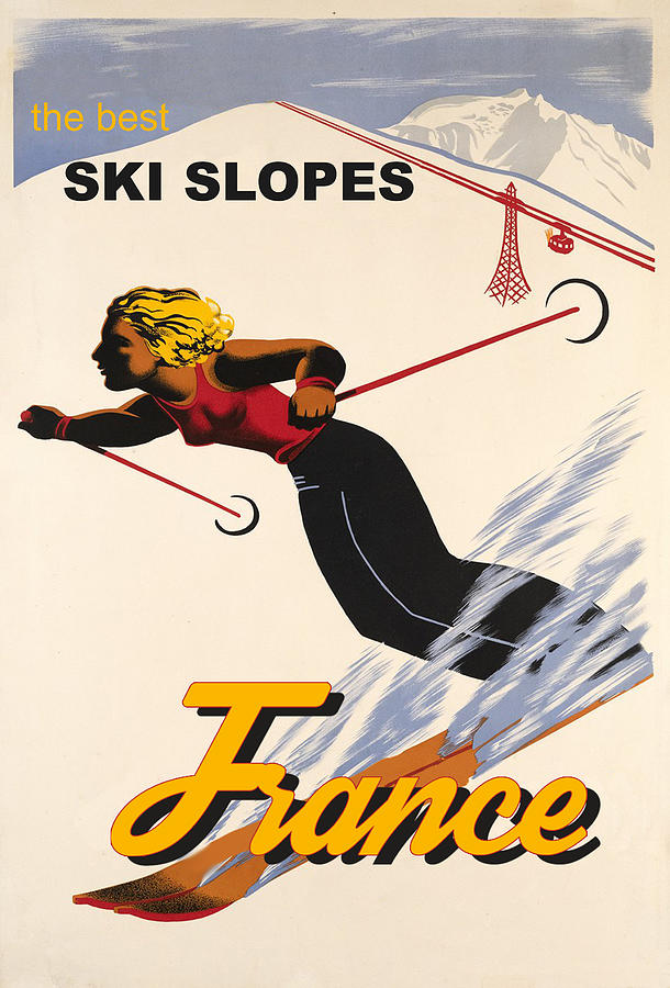 France, Woman on a Ski Track Digital Art by Long Shot