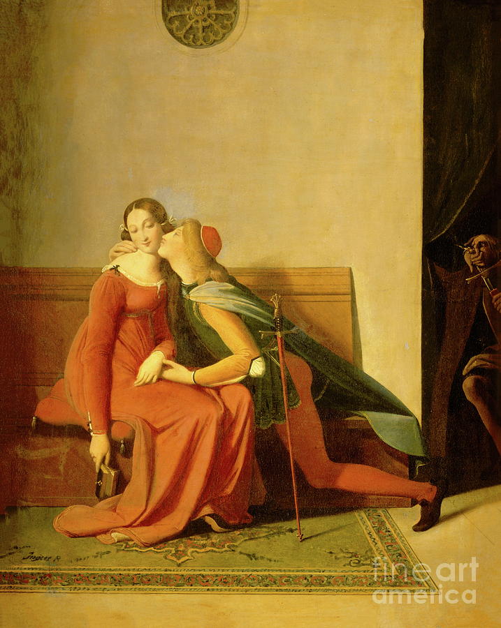 Francesca da Rimini and Paolo Malatesta 2 Painting by Jean-Auguste-Dominique Ingres