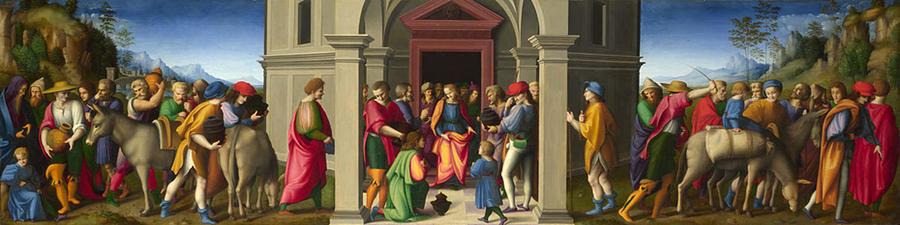 Vintage Painting - Francesco Bacchiacca - Joseph receives his Brothers by Les Classics