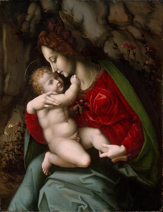 Vintage Painting - Francesco Bacchiacca - Madonna and Child by Les Classics