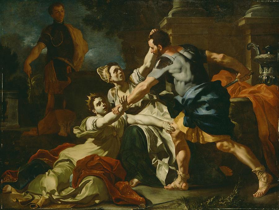 Francesco Solimena - Death of Messalina Painting by Les Classics - Fine ...