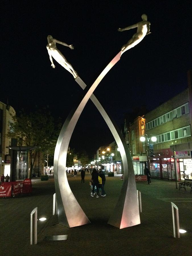 Francis Cricks DNA Discovey Monument At Night Photograph by Gordon James