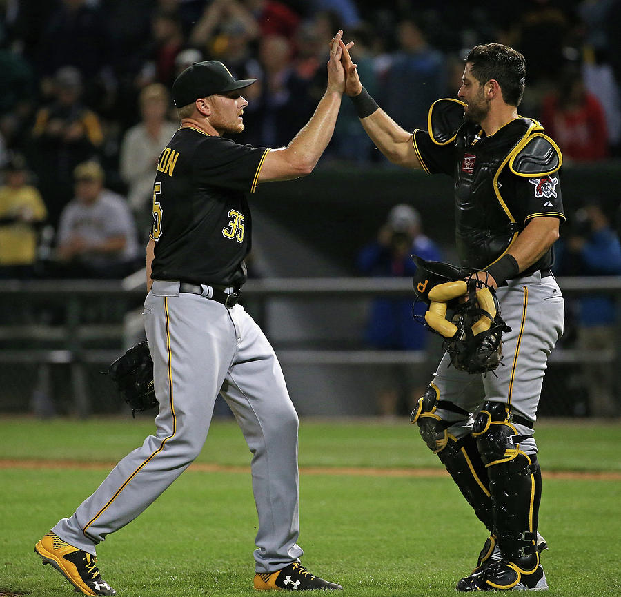 Francisco Cervelli and Mark Melancon Photograph by Jonathan Daniel