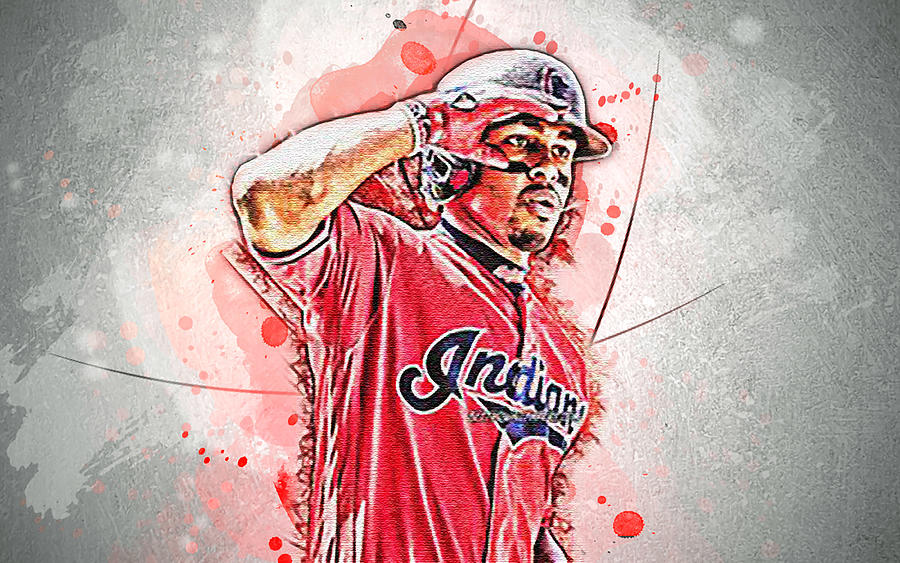 Francisco Lindor Mlb Art Cleveland Indians Paquito Shortstop Baseball ...