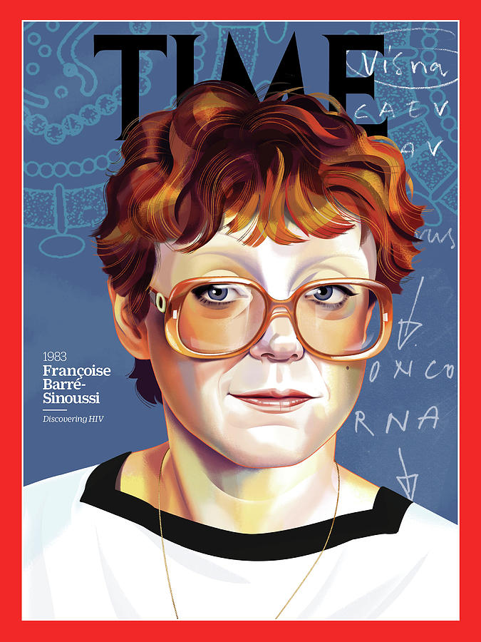 Time Photograph - Francoise Barre Sinoussi, 1983 by Illustration by Nigel Buchanan for TIME