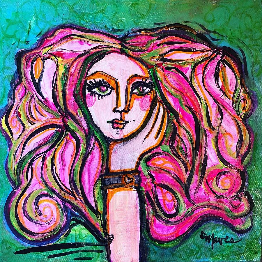 Francoise in Pink Painting by Laurie Maves ART - Fine Art America