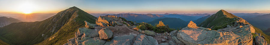 Franconia Ridge Sunset Panorama 360 Photograph by White Mountain Images