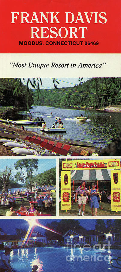 Frank Davis Resort Moodus Connecticut Vintage Brochure Photograph by Edward Fielding