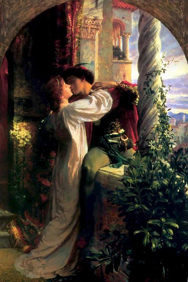 Frank Dicksee - Romeo and Juliet Painting by Les Classics