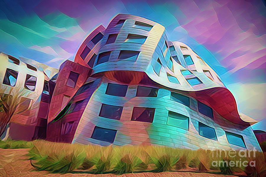 Frank Gehry Cleveland Clinic  Digital Art by Chuck Kuhn