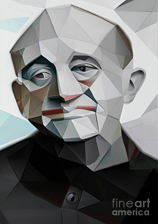 Criminal Frank -Jelly- Nash geometric portrait Digital Art by Christina Fairhead