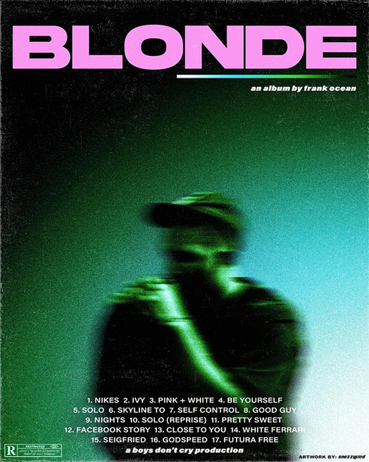 Frank Ocean Blonde Digital Art by Gwen Lewis - Pixels