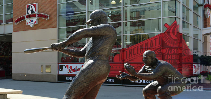 Frank Robinson and Ernie Lombardi Statues at the Great American Ballpark 4375 Photograph by Jack Schultz