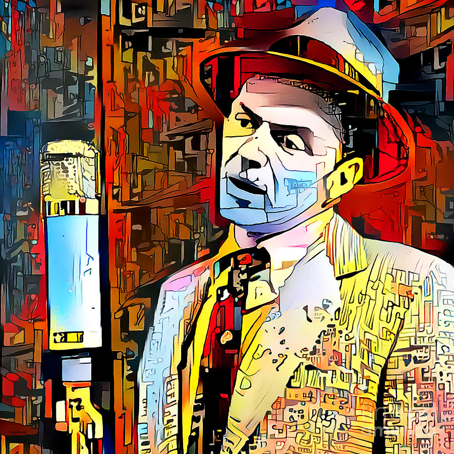 Frank Sinatra If You Can Make It Here You Can Make It Anywhere in Contemporary Abstract 20201010 sq Photograph by Wingsdomain Art and Photography