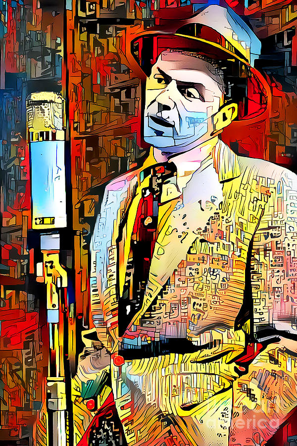Frank Sinatra Photograph - Frank Sinatra If You Can Make It Here You Can Make It Anywhere in Contemporary Abstract 20201010 by Wingsdomain Art and Photography