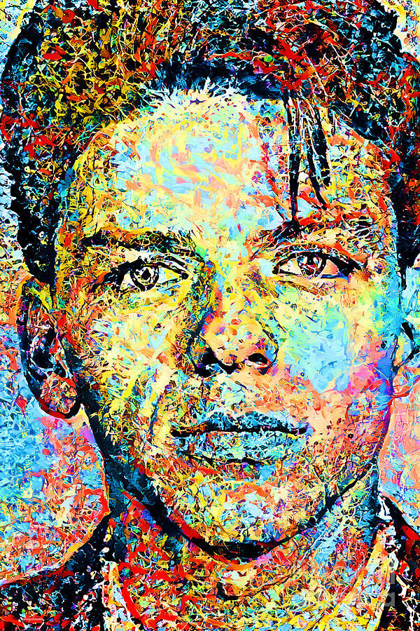 Frank Sinatra in a Jackson Pollock Vibrant Abstract Expressionist World 20210305 Photograph by Wingsdomain Art and Photography
