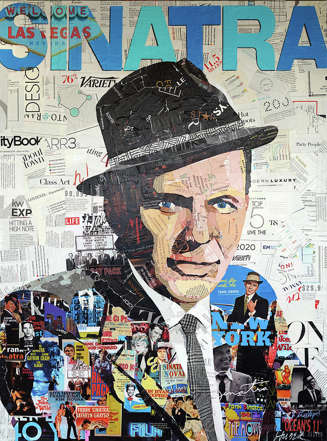 Frank Sinatra in Living Color Mixed Media by James Hudek