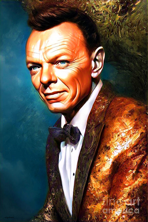 Frank Sinatra Old Blue Eyes 20221101a Mixed Media by Wingsdomain Art and Photography