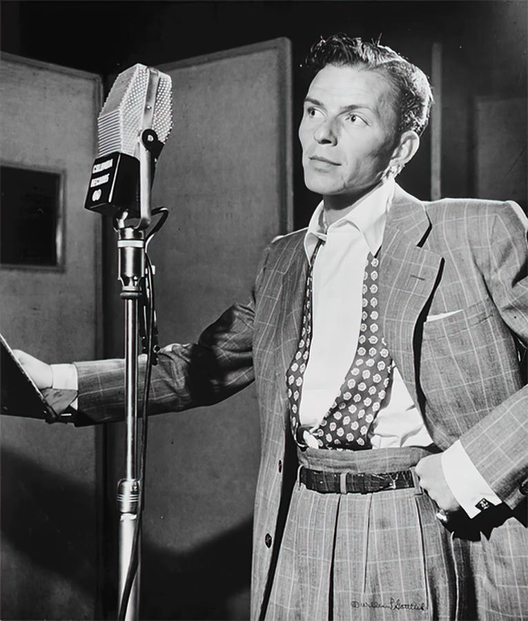 Frank Sinatra Old Blue Eyes B and W Photograph by William Gottlieb