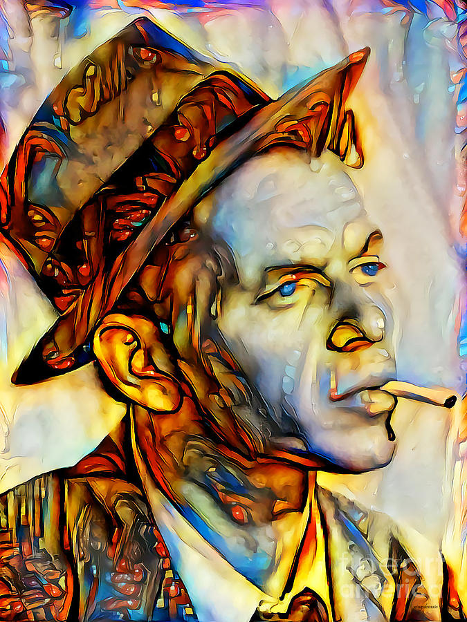 Frank Sinatra Old Blue Eyes In Vibrant Contemporary Primitivism Colors 20200712 Photograph by Wingsdomain Art and Photography