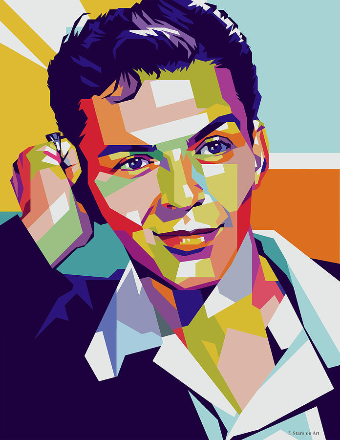 Frank Sinatra Digital Art - Frank Sinatra portrait by Movie World Posters
