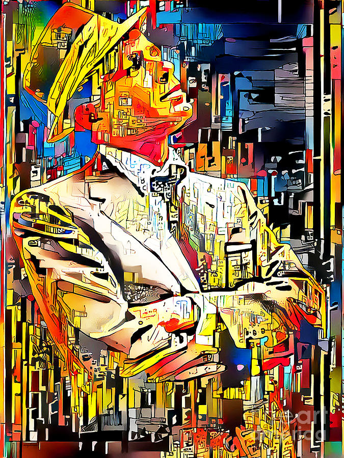 Frank Sinatra Photograph - Frank Sinatra The Big Apple I Did It My Way in Vibrant Contemporary Abstract 20201010 by Wingsdomain Art and Photography