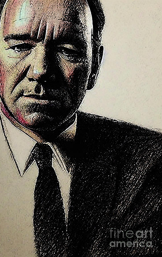 Frank Underwood Actor Mixed Media by Lisa Von - Fine Art America