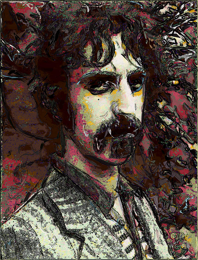 Frank Zappa Digital Art by David Lane