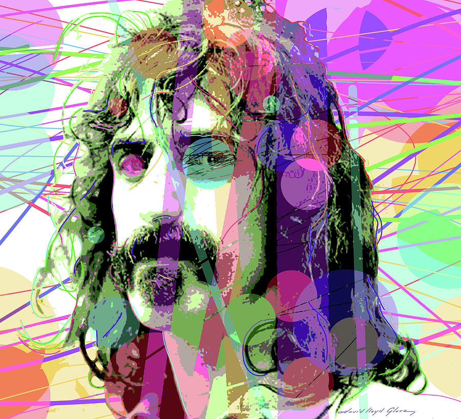 Frank Zappa Painting by David Lloyd Glover