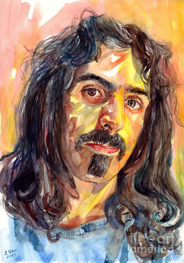 Music Painting - Frank Zappa Portrait by Suzann Sines