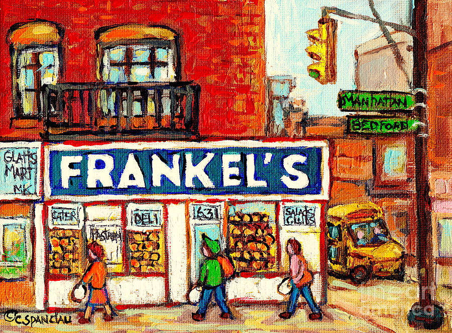 Frankels Jewish Style Deli Paintings Manhattan Bedford Best Nyc Restaurants American Art C Spandau Painting by Carole Spandau