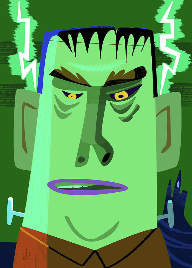 Frankenstein Digital Art by Alan Bodner