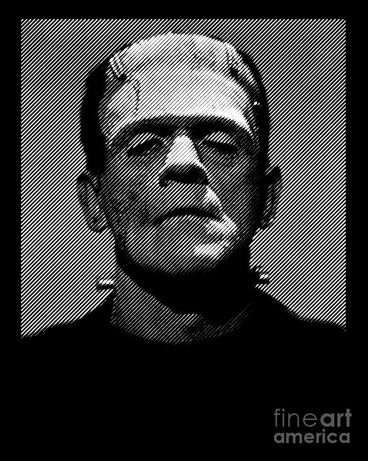 Frankenstein Face Digital Art by Cu Biz