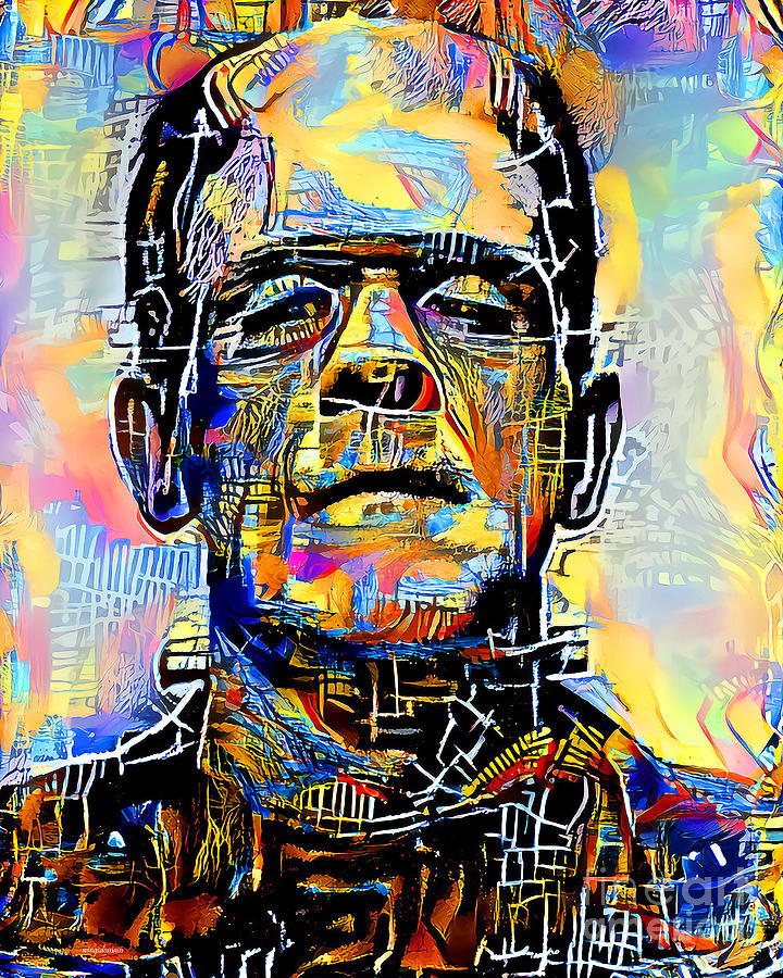 Frankenstein in Vibrant Contemporary Urban Graffiti 20210725 Photograph by Wingsdomain Art and Photography