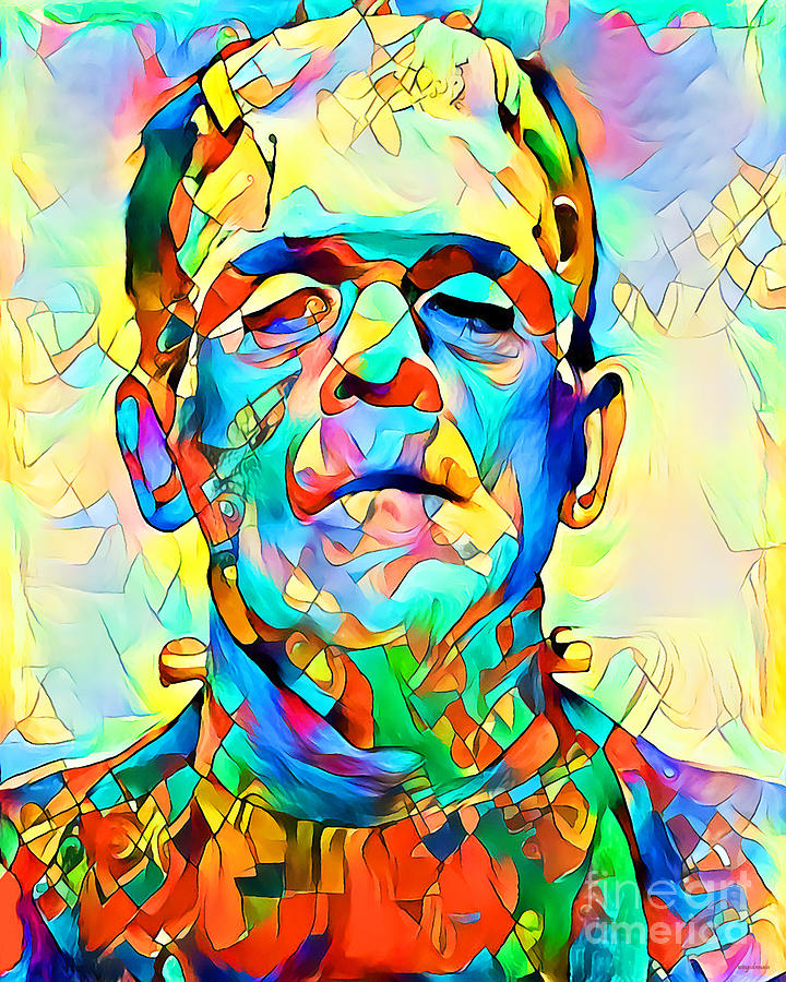 Frankenstein in Vibrant Painterly Colors 20200516 Photograph by Wingsdomain Art and Photography