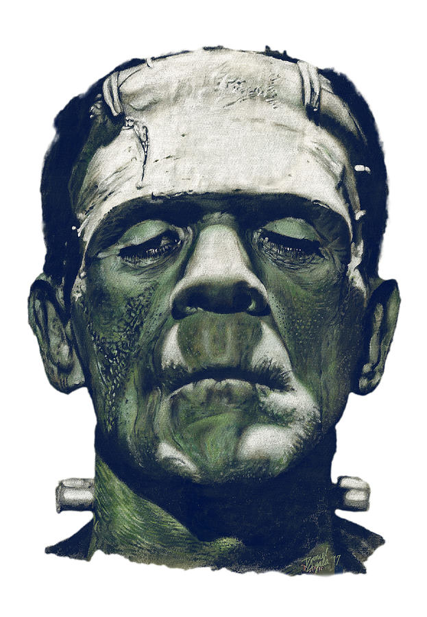 Halloween Movie Painting - Frankensteins Monster by Daniel Ayala
