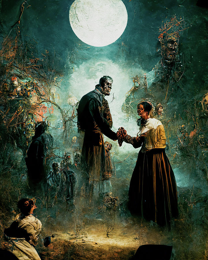 Frankensteins Wedding Painting by Bob Orsillo