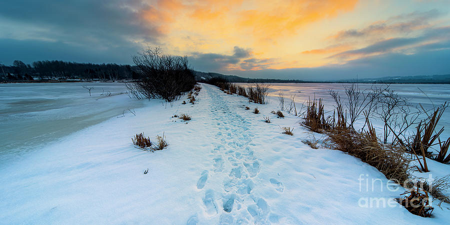 Frankfort Winter Trail Sunrise 2x1 Photograph