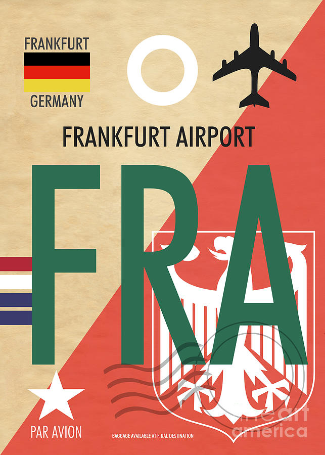 Frankfurt am Main Airport FRA AIRPORT CODE GERMANY Digital Art by Karl ...