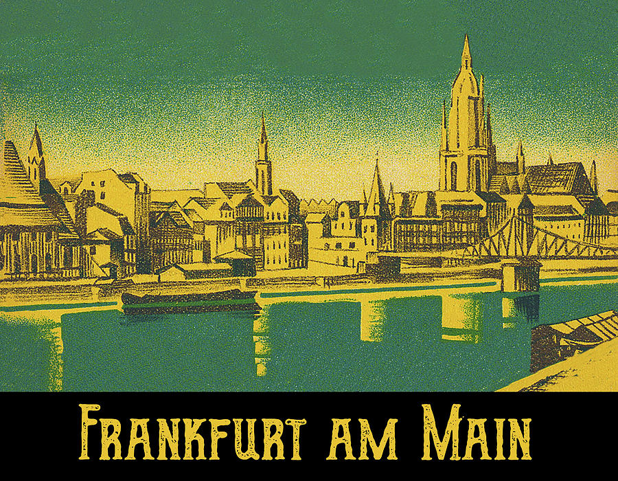 Vintage Digital Art - Frankfurt am Main by Long Shot